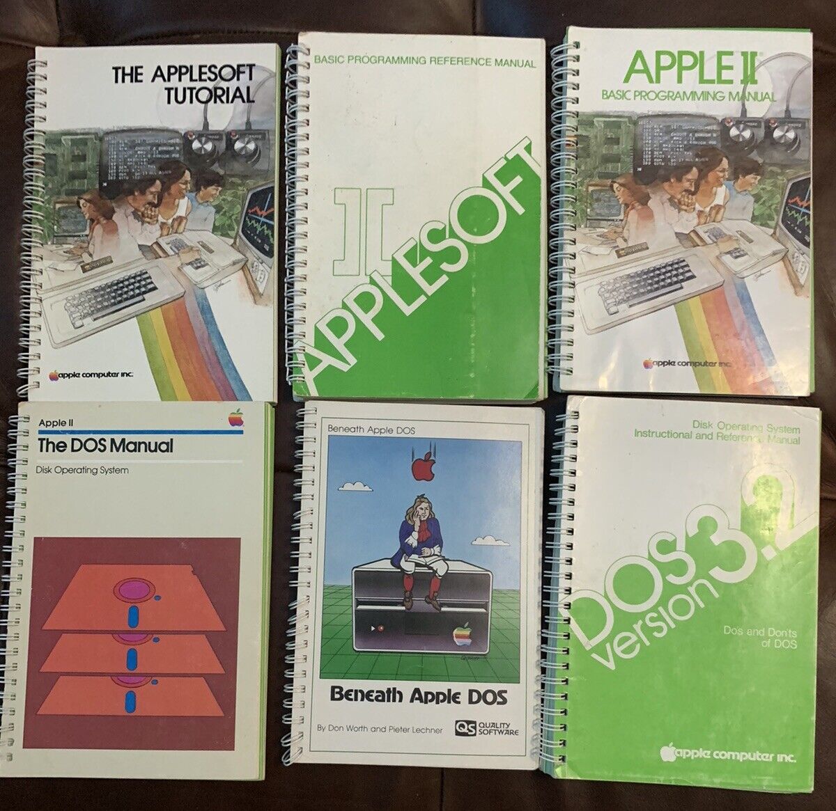 Vintage Apple Mac Computer Manuals: Lot Of 6, 1978-1983, AppleSoft, DOS Rare HTF