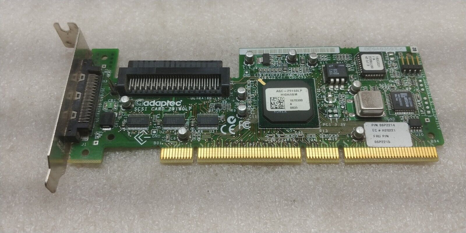 Adaptec SCSI Card 29160 LP RoHS Single GREAT CONDITION 