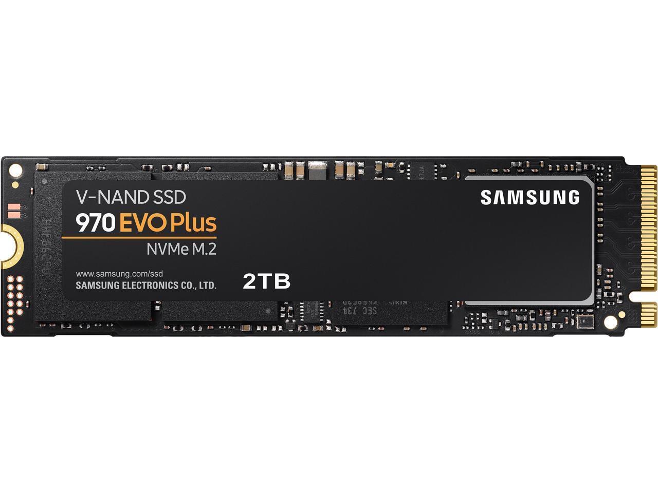 SAMSUNG 2TB 970 EVO PLUS M.2 2280 PCIe 3.0 NVMe 1.3 V-NAND 3bit MLC SSD Drive