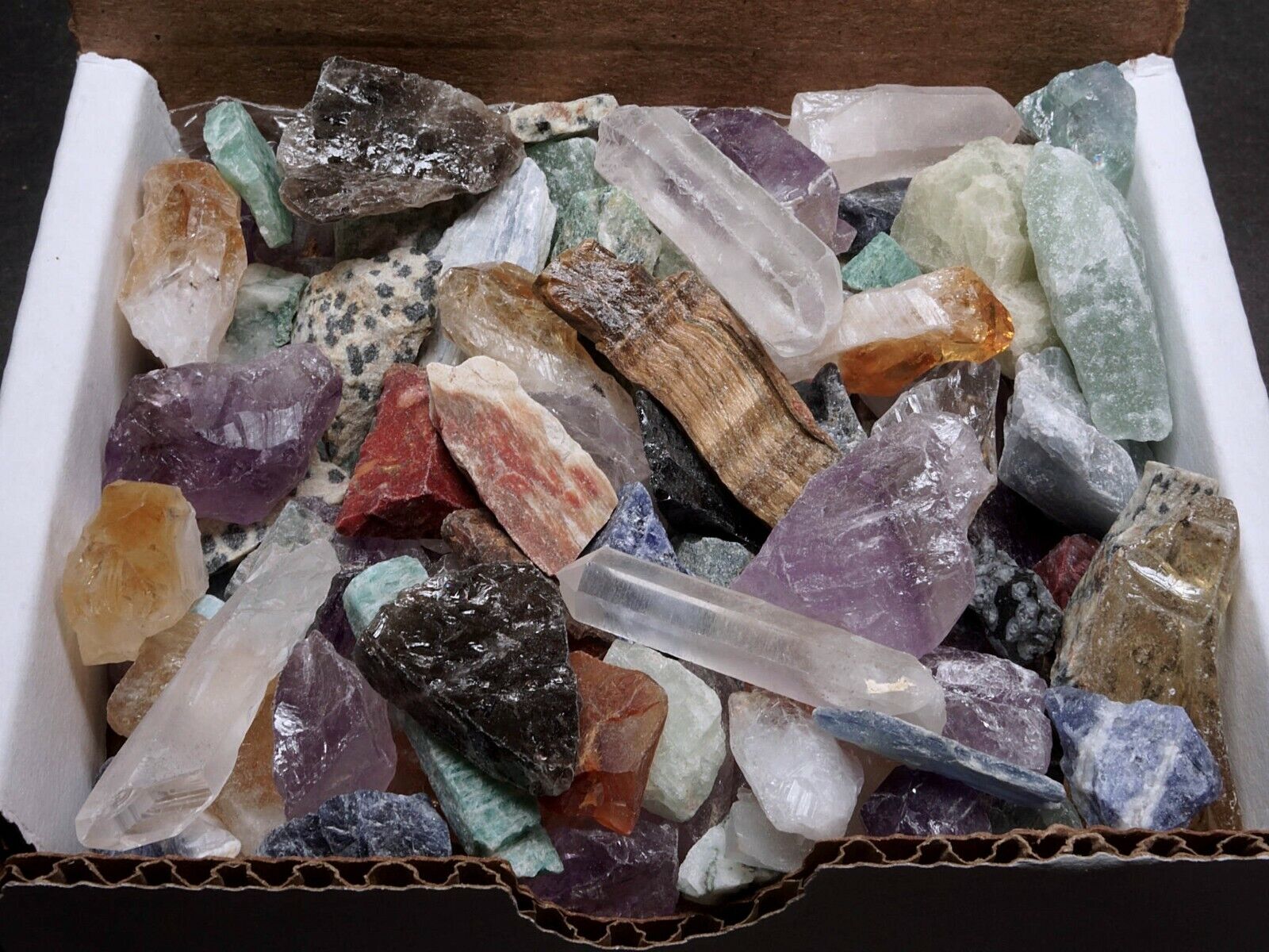 Miniatures Mineral Collection 1/2 lb Mix Natural Gems Crystals Specimens