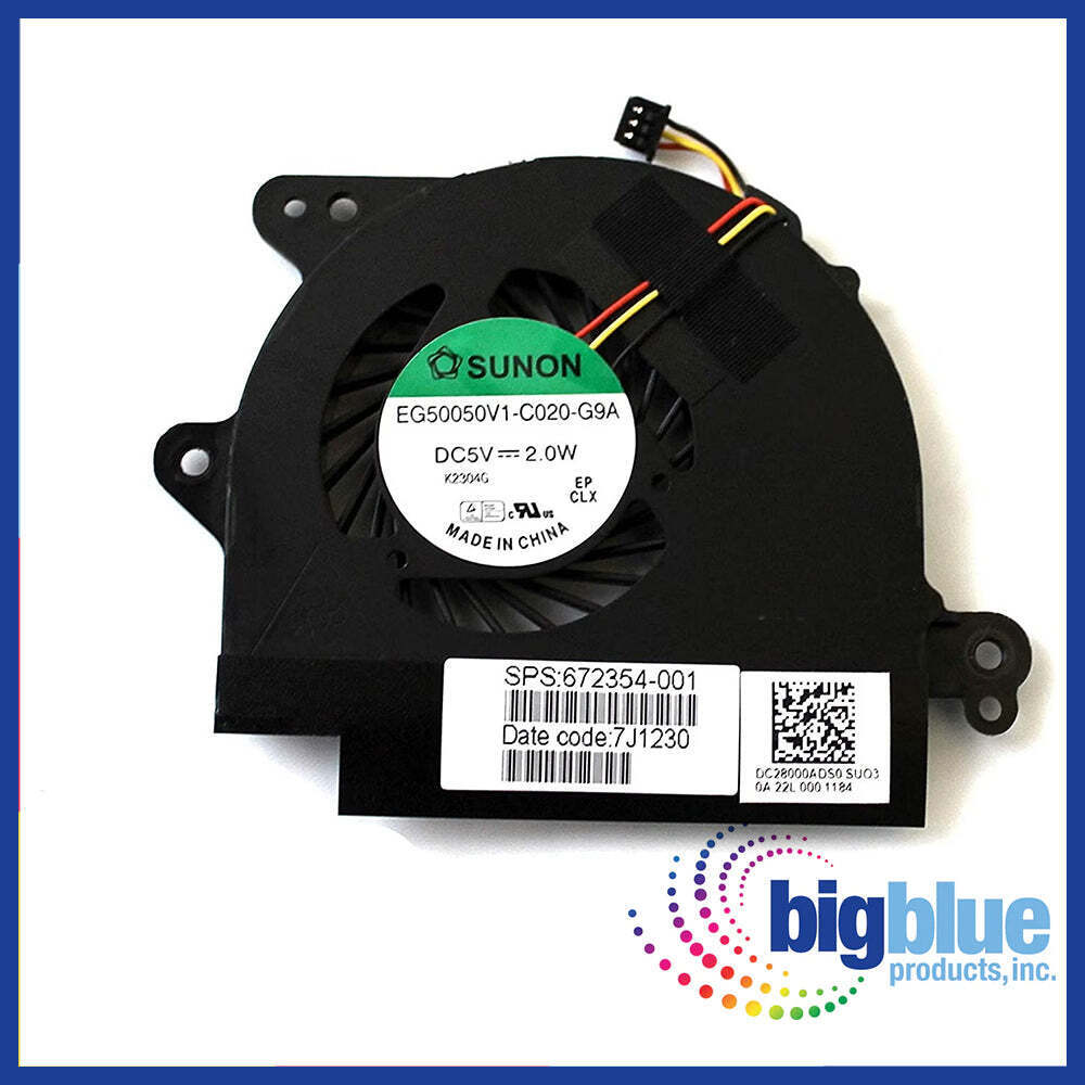 HP Folio 13 13-1000 13-2000 cooling CPU Fan Assembly - 672354-001