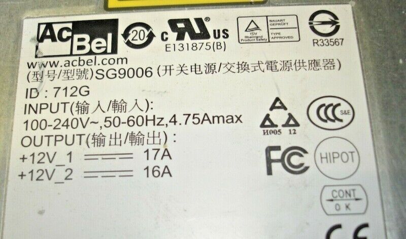 AcBel  SG9006 Power Supply