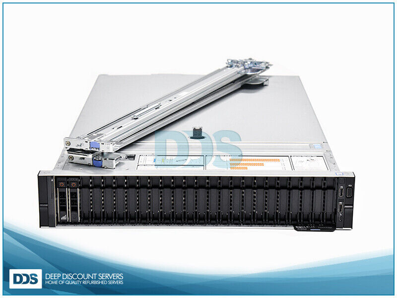 Dell R740XD 24SFF 12 NVMe 1.8Ghz 16-C 64GB H730P 2x10G+2x1G NIC 2x1100W Rails