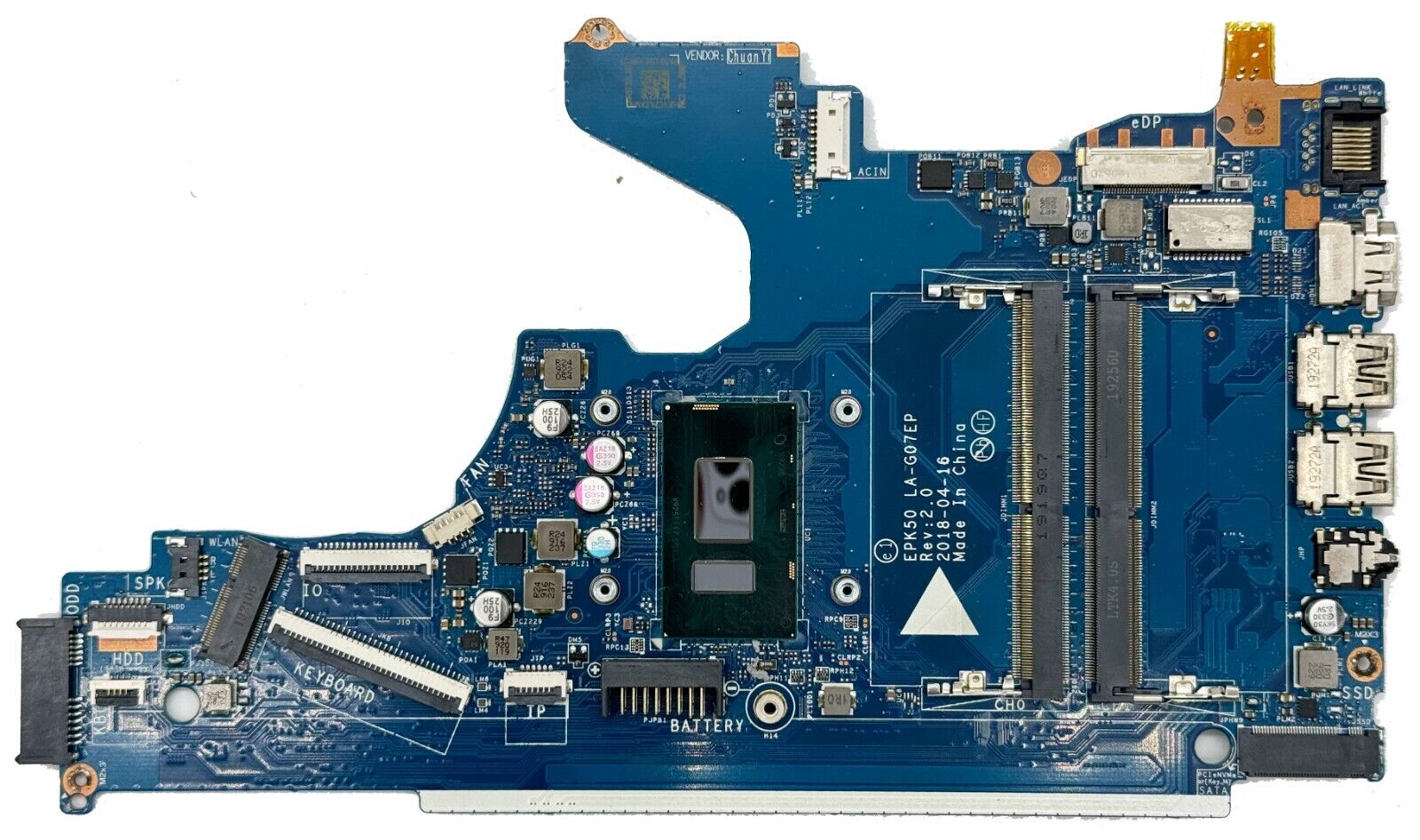 L20369-601 Genuine HP Motherboard Intel i5-8250U 15-DA 15-DA0053DM