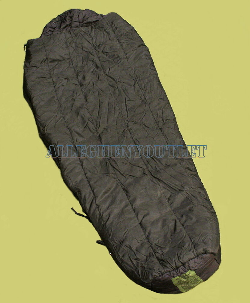 INTERMEDIATE COLD WEATHER SLEEPING BAG BLACK MSS US MILITARY -10° GOOD CONDITION