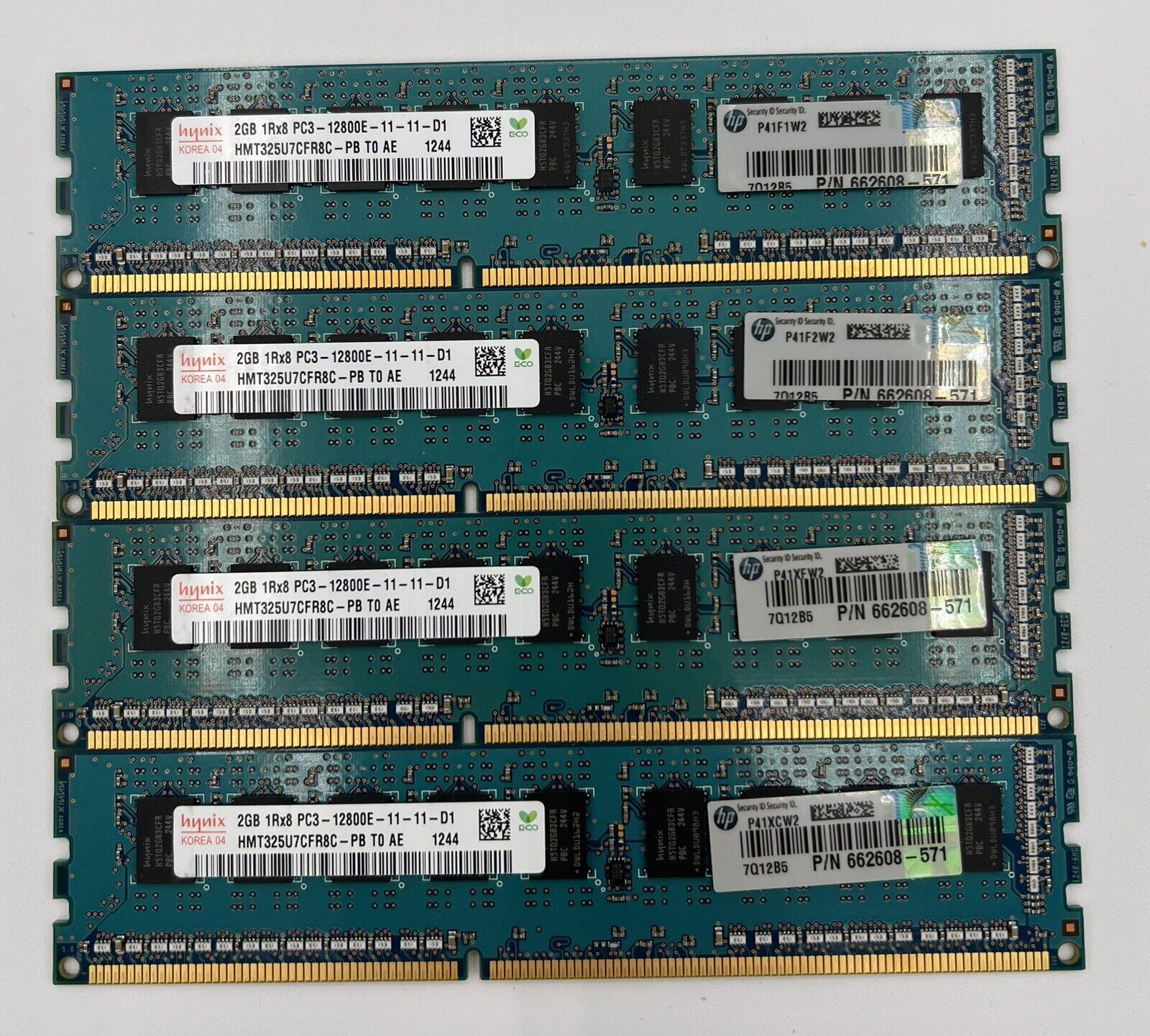 hynix HP 662608-571 2GB PC3-12800 DDR3-1600MHz ECC Unbuffered 240-Pin DIMM x 4