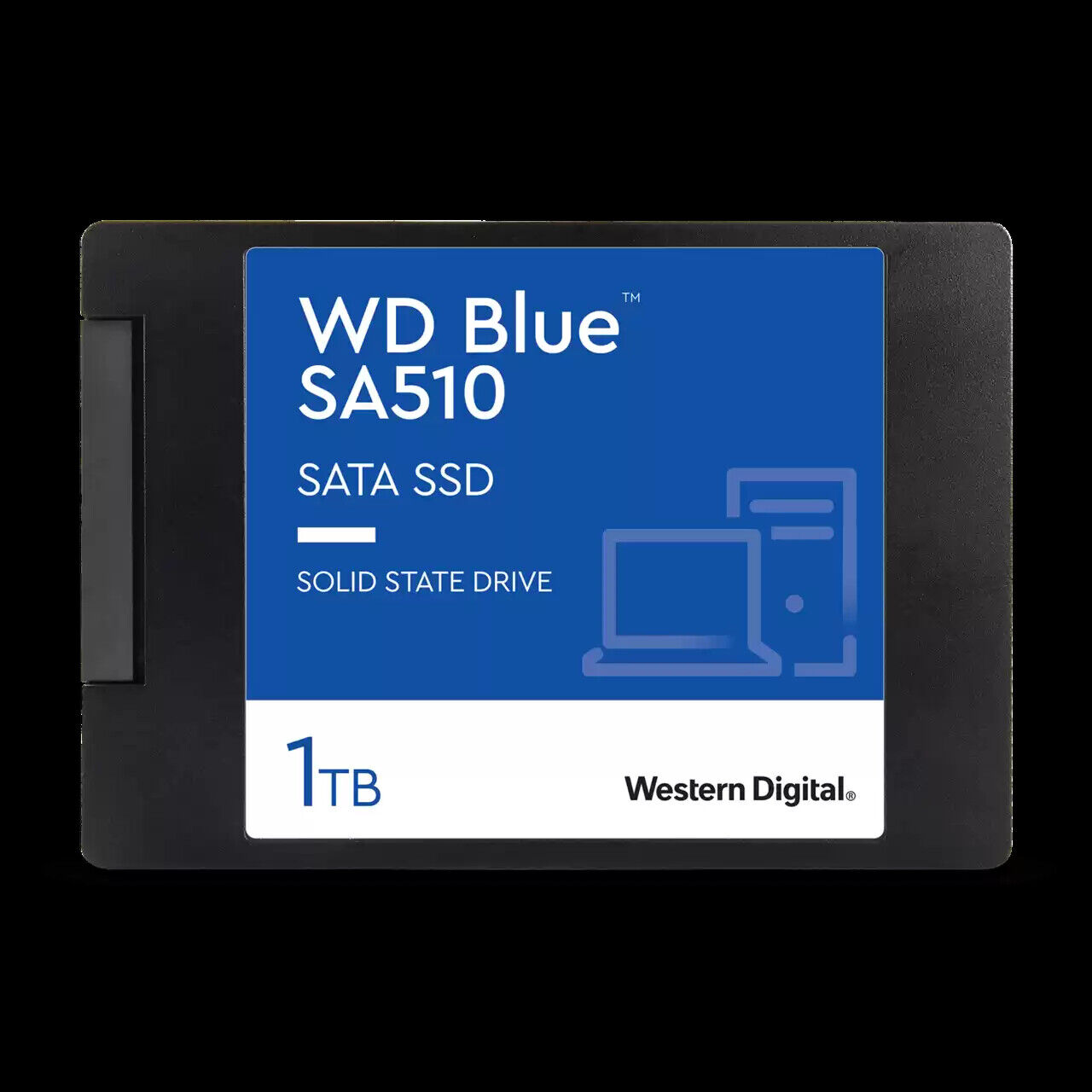 Western Digital 1TB WD Blue SA510 SATA SSD Internal 2.5”/7mm Cased - WDS100T3B0A