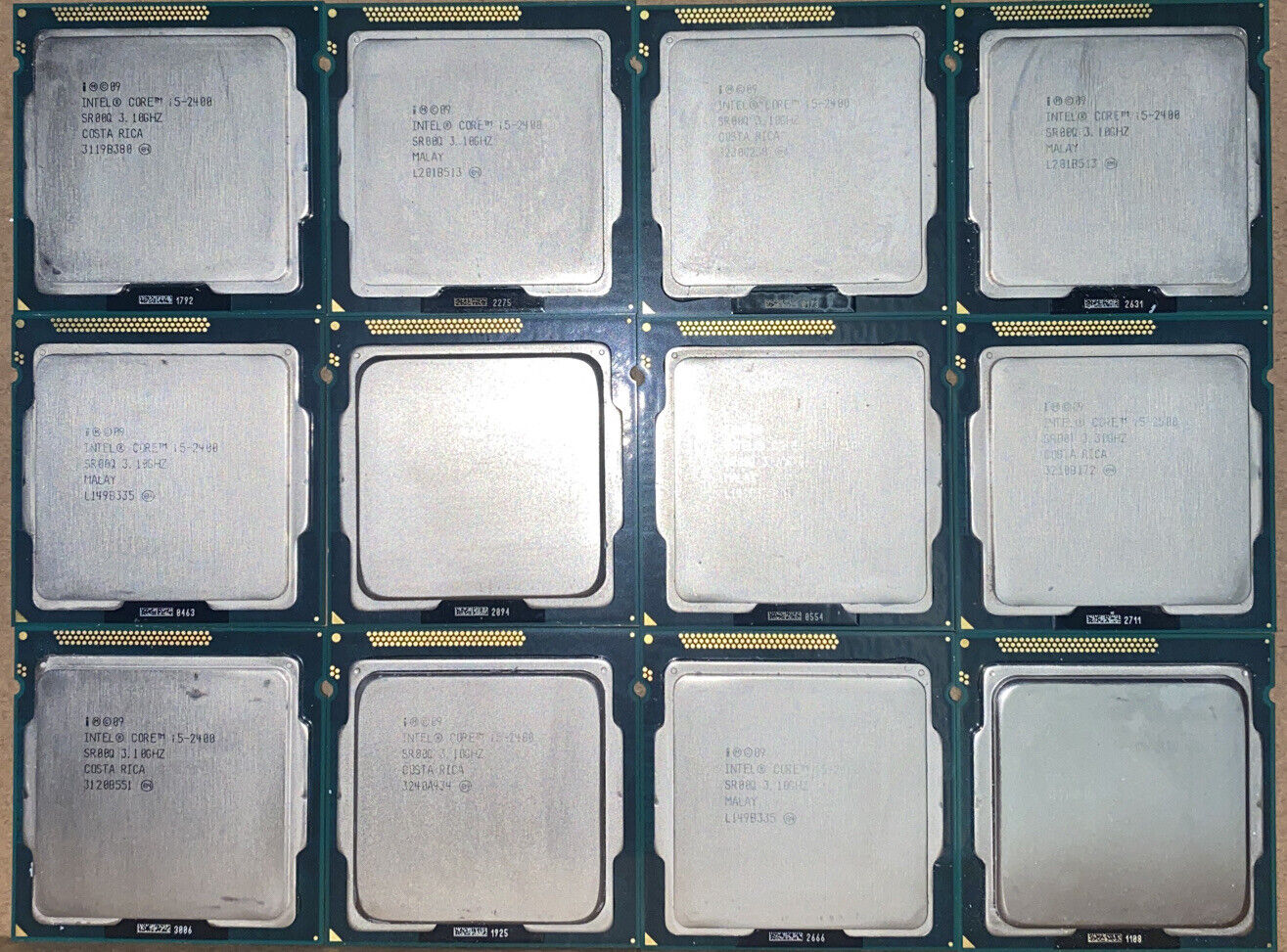 Lot 12pcs Intel Core i5-2400 SR00Q 3.1ghz Quad Core LGA1155 CPU Processor