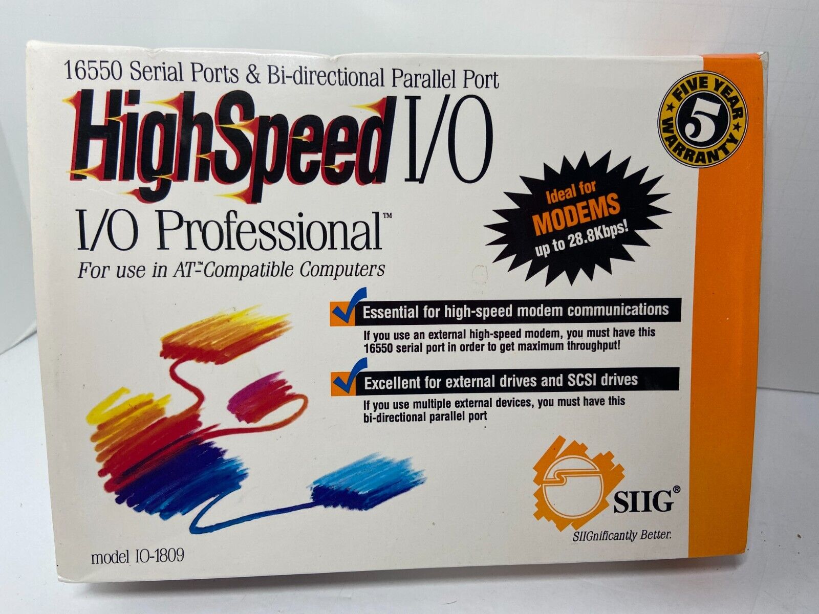 SIIG IO-1809 High Speed 16550 Serial and Parallel port JJ-A21012 Open Box