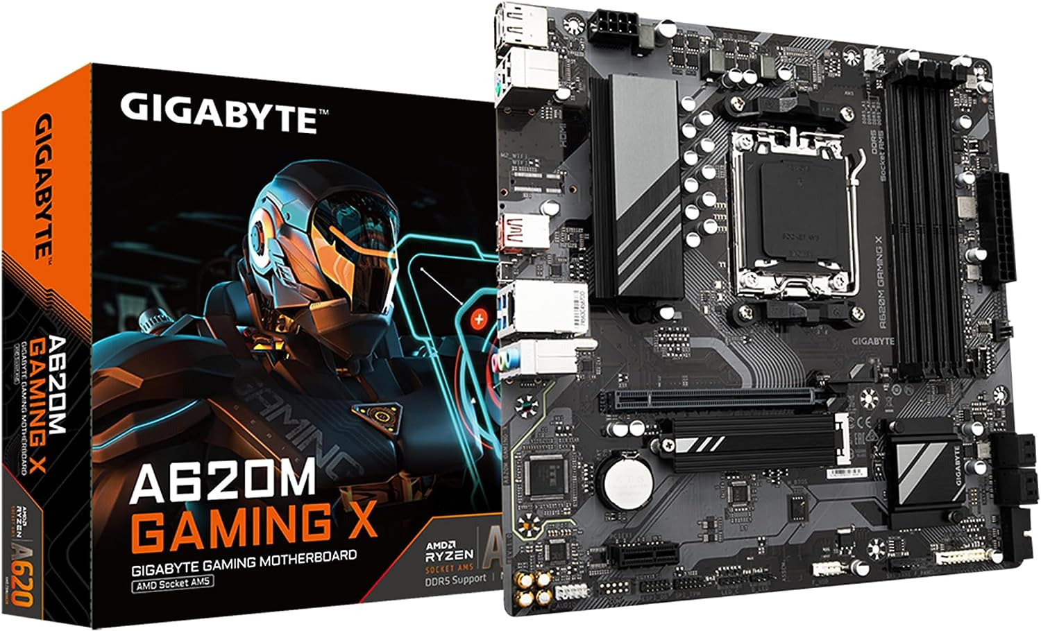 A620M Gaming X AMD A620 Micro ATX Motherboard with DDR5, Pcie 4.0, USB 3.2 Gen1X
