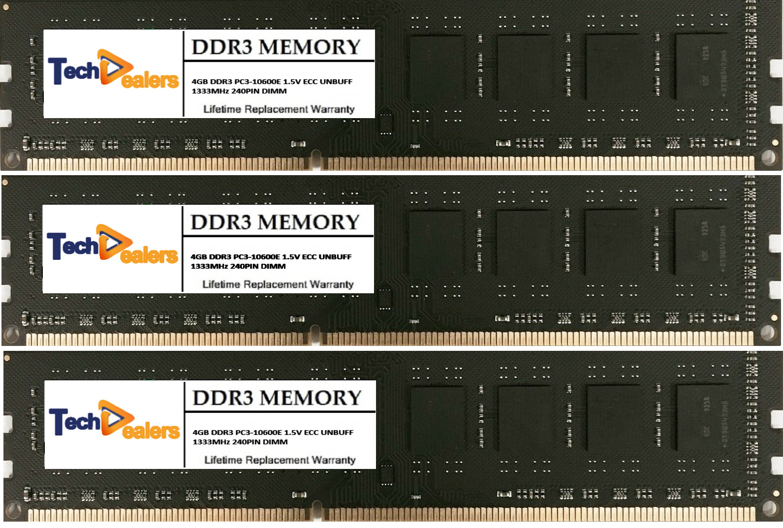 12GB 3X4GB DDR3 1333MHz ECC UDIMM MEMORY FOR DELL PRECISION WORKSTATION T3500