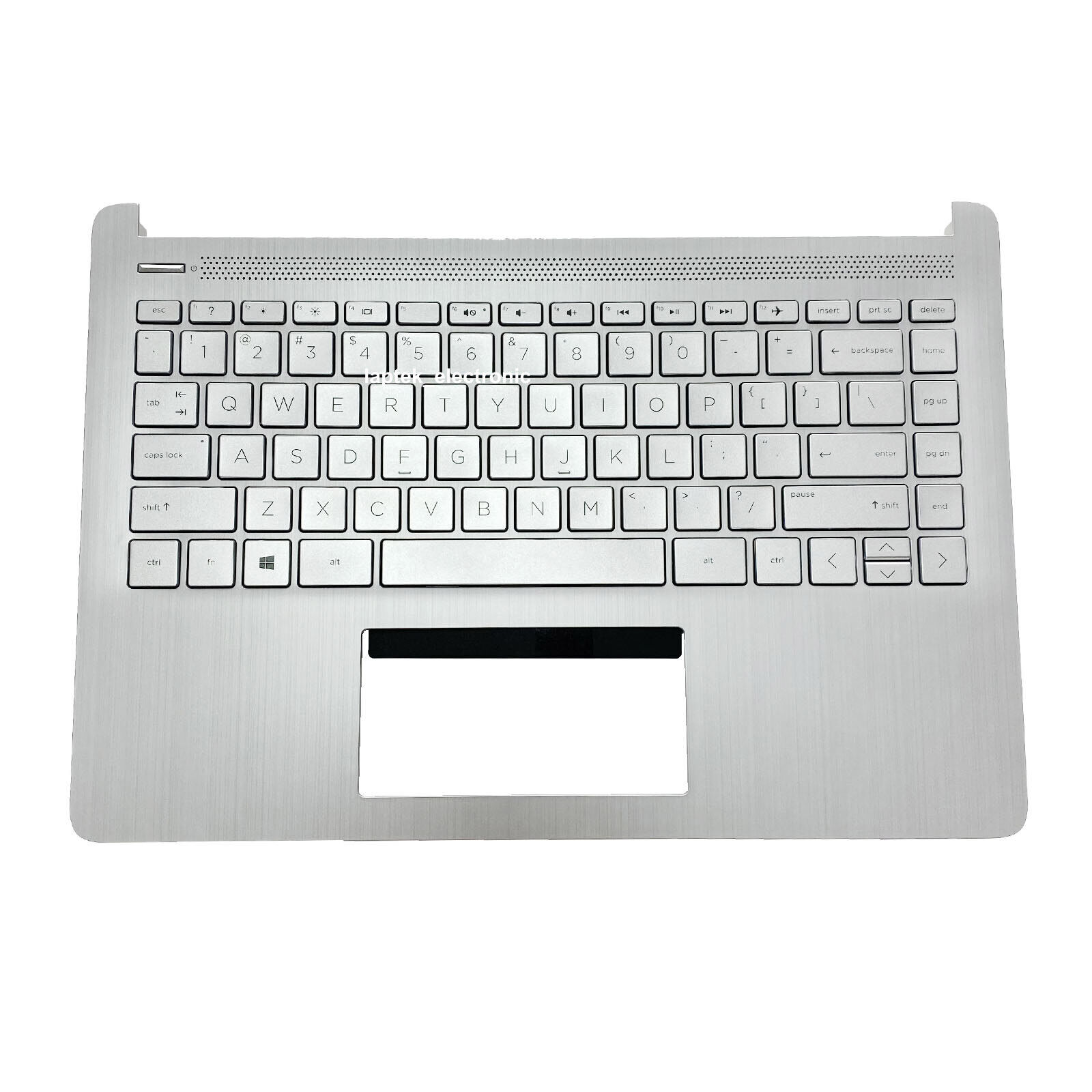 For HP 14-DQ 14-FQ0110WM 14s-dq 14s-fq 14-FQ Palmrest Keyboard L88200-001 Silver
