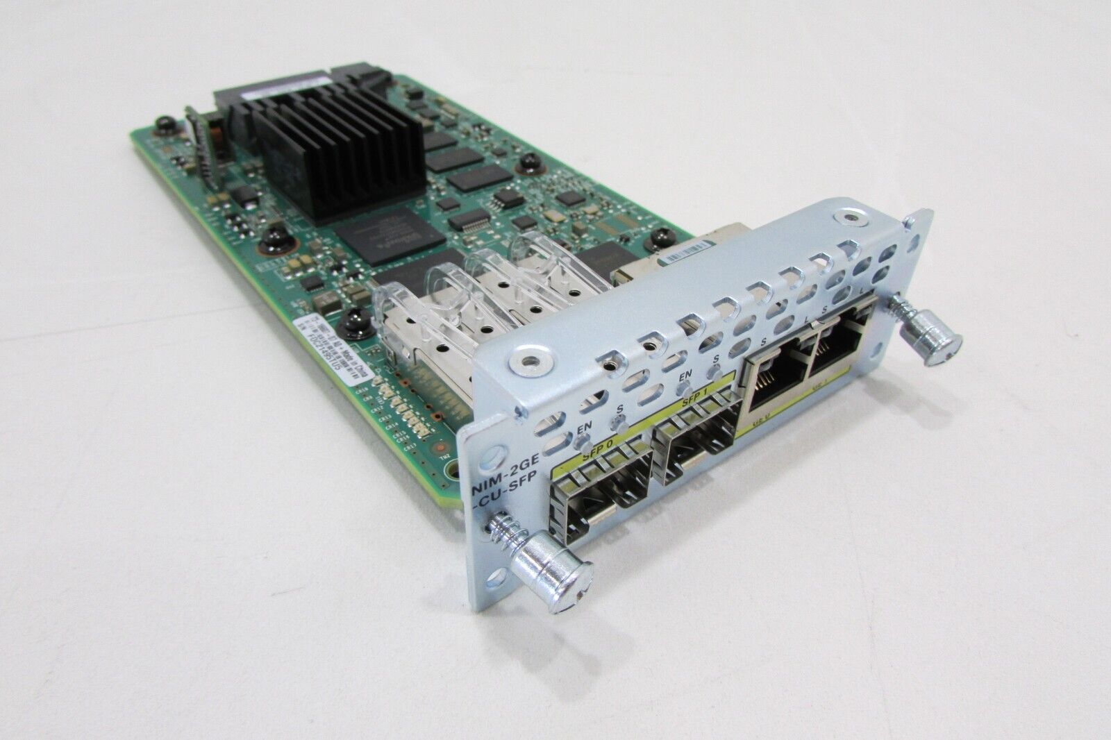 Cisco NIM-2GE-CU-SFP, 2-port Gigabit Ethernet, dual-mode GE/SFP, Network module