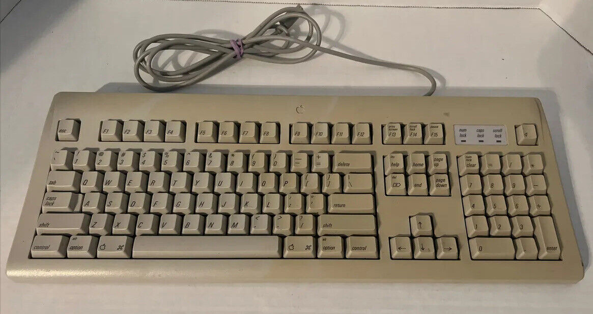 Vintage APPLE Design Macintosh Keyboard Model M2980 UNTESTED