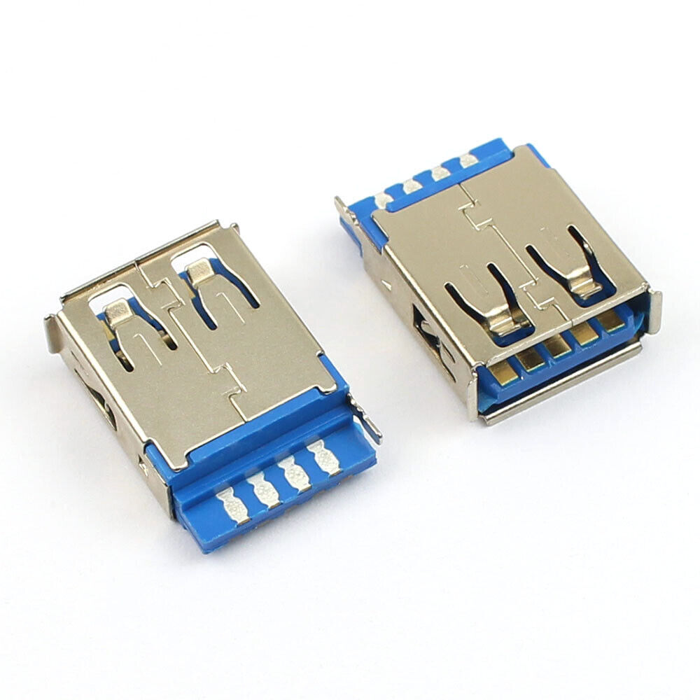 10Pcs USB 3.0 9P 9 Pin Type A Female DIP 180 Degree Solder PCB Socket Connector
