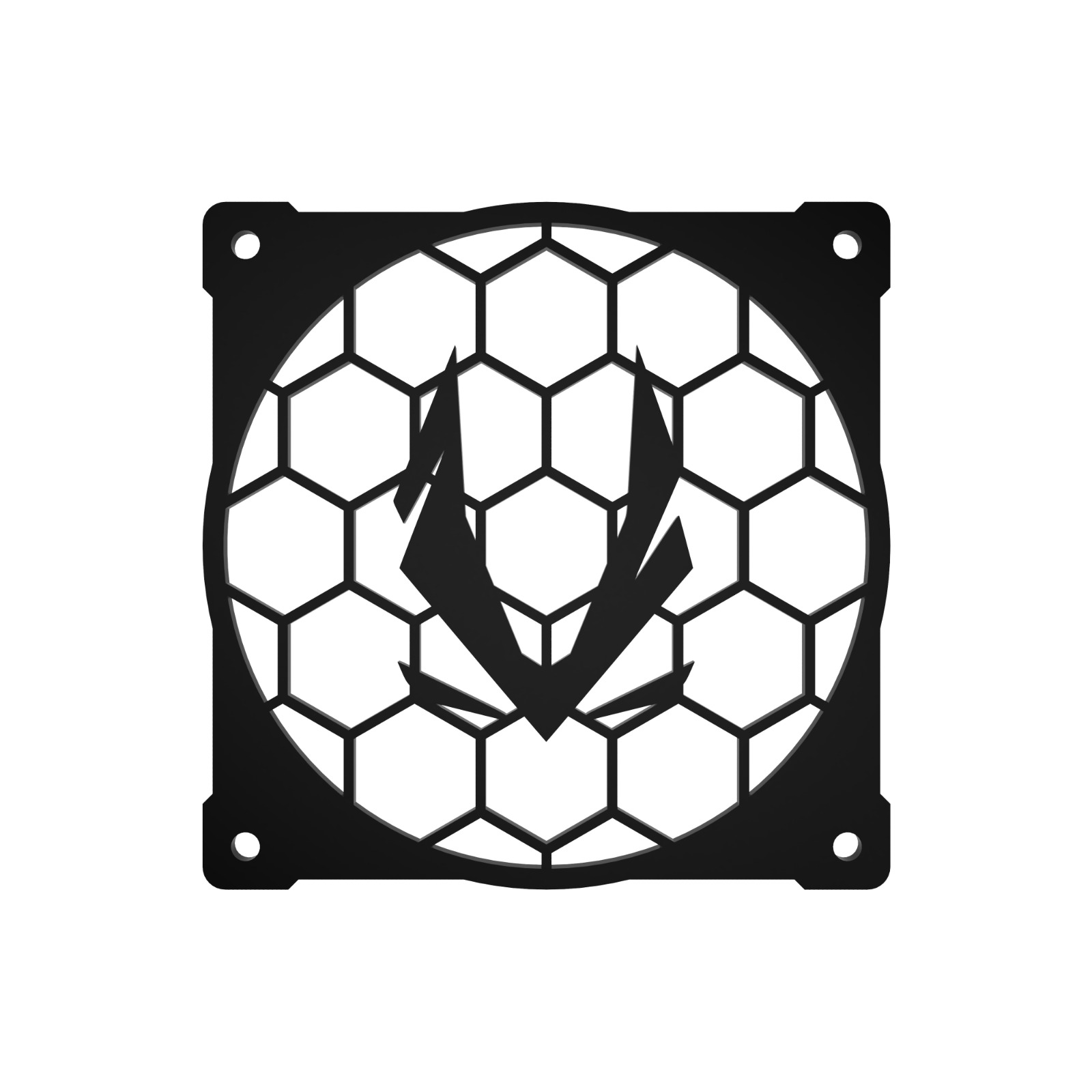 120mm Case Fan Cover - Unique Hexagon Zotac Logo Design Great for RGB aRGB Fans