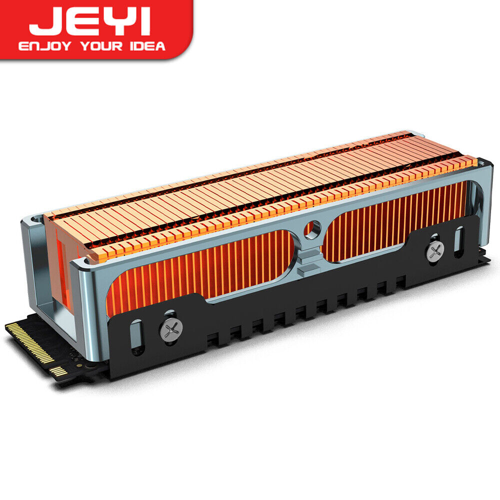 JEYI M.2 SSD HeatSink, Copper Fins with Aluminum Frame Passive NVMe NGFF Cooler