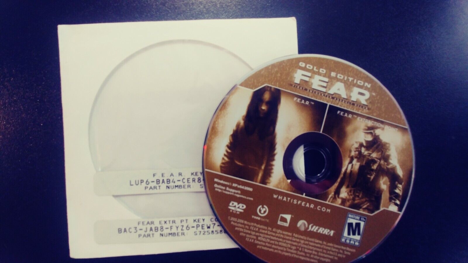 FEAR, First Encounter Assault Recon, 2006 Sierra Game, disc only