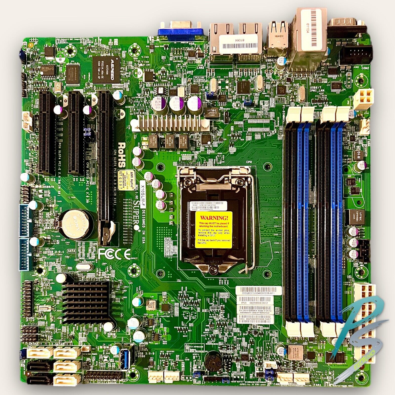 Supermicro X10SLM-F LGA 1150 Intel C224 MicroATX Server Motherboard
