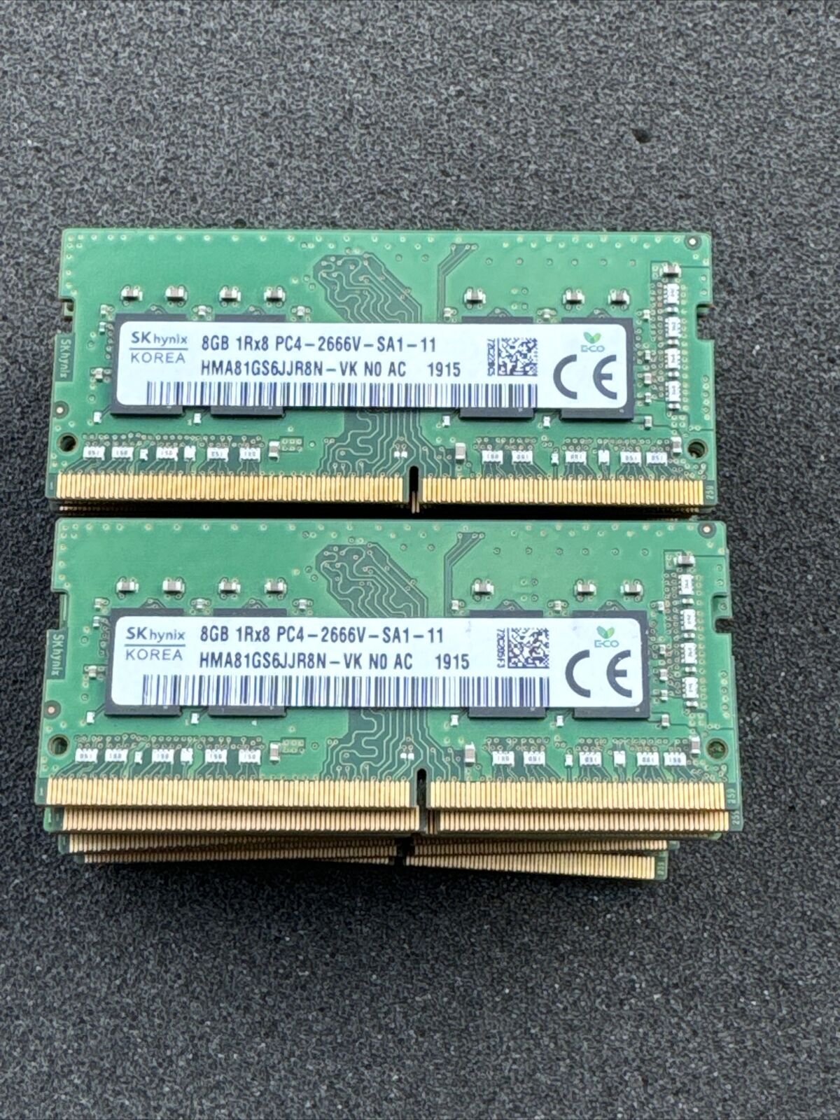 LOT of 20 8GB SK Hynix HMA81GS6JJR8N-VK PC4-2666V SODIMM Laptop RAM
