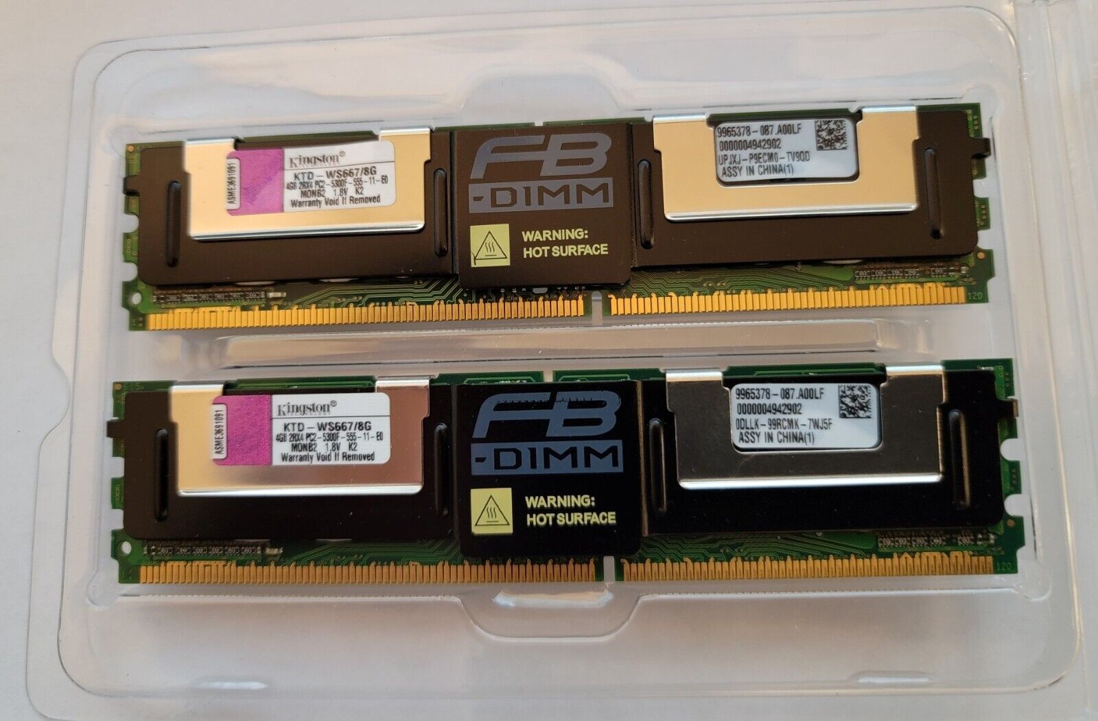 Kingston FBDIMM Server Memory 8GB (2x4gb)