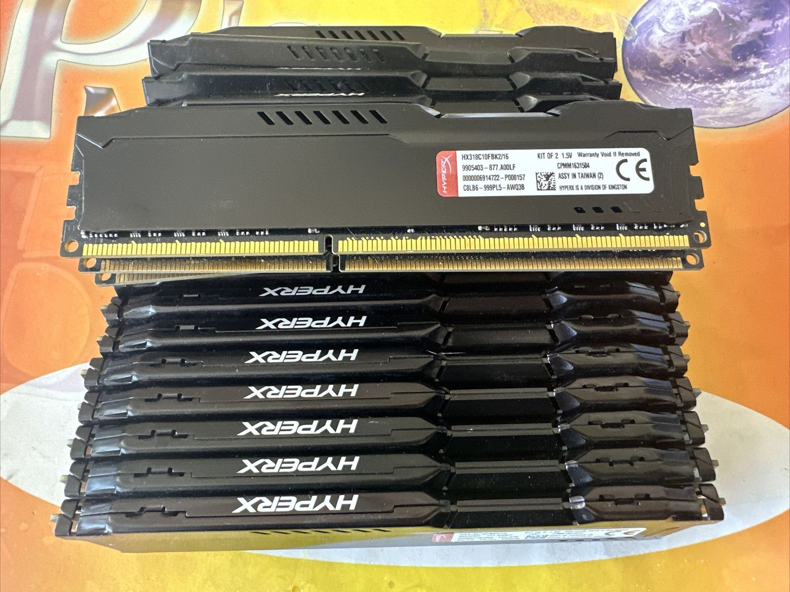 Lot of Kingston (25X8GB) 200GB DDR3 PC3-14900 1866MHz Ram 240pin HX318C10FBK2/16