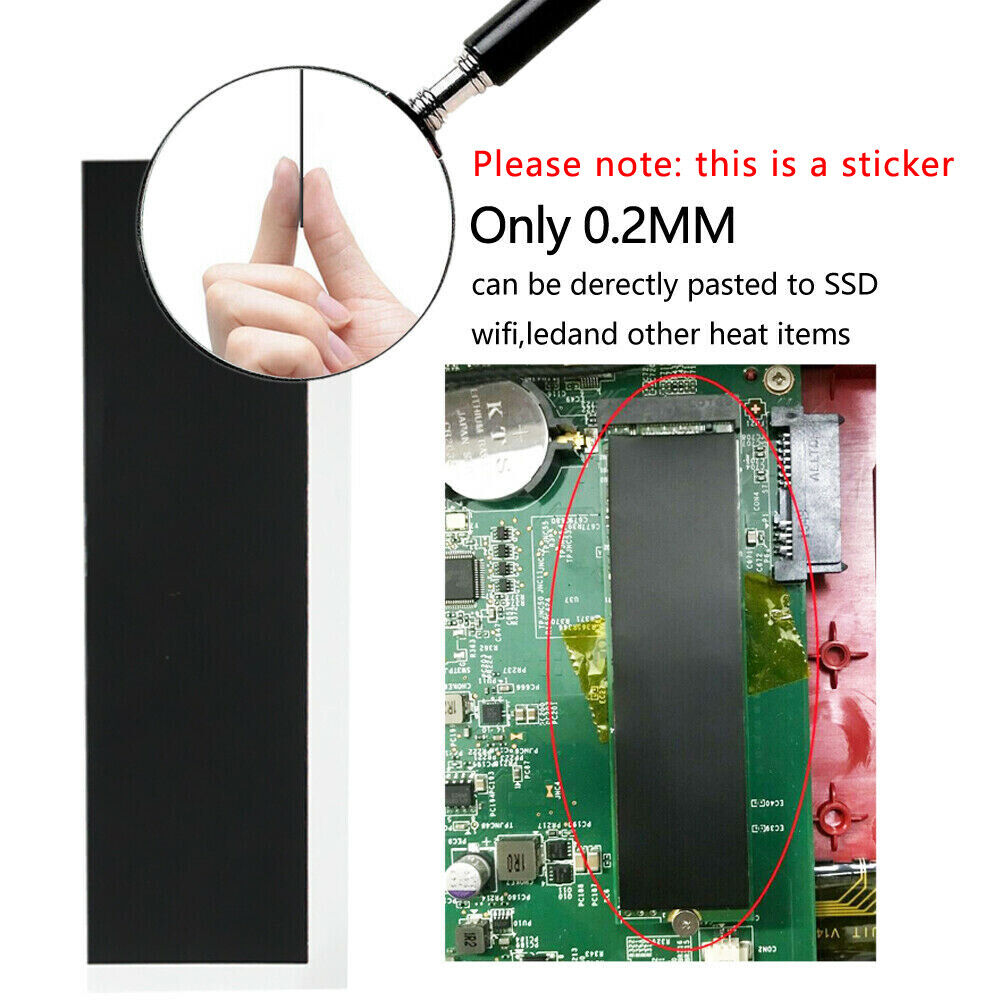   SSD M2 Film Cooler  Heatsink for Samsung SM961 Polaris 256GB M.2 2280 JICN