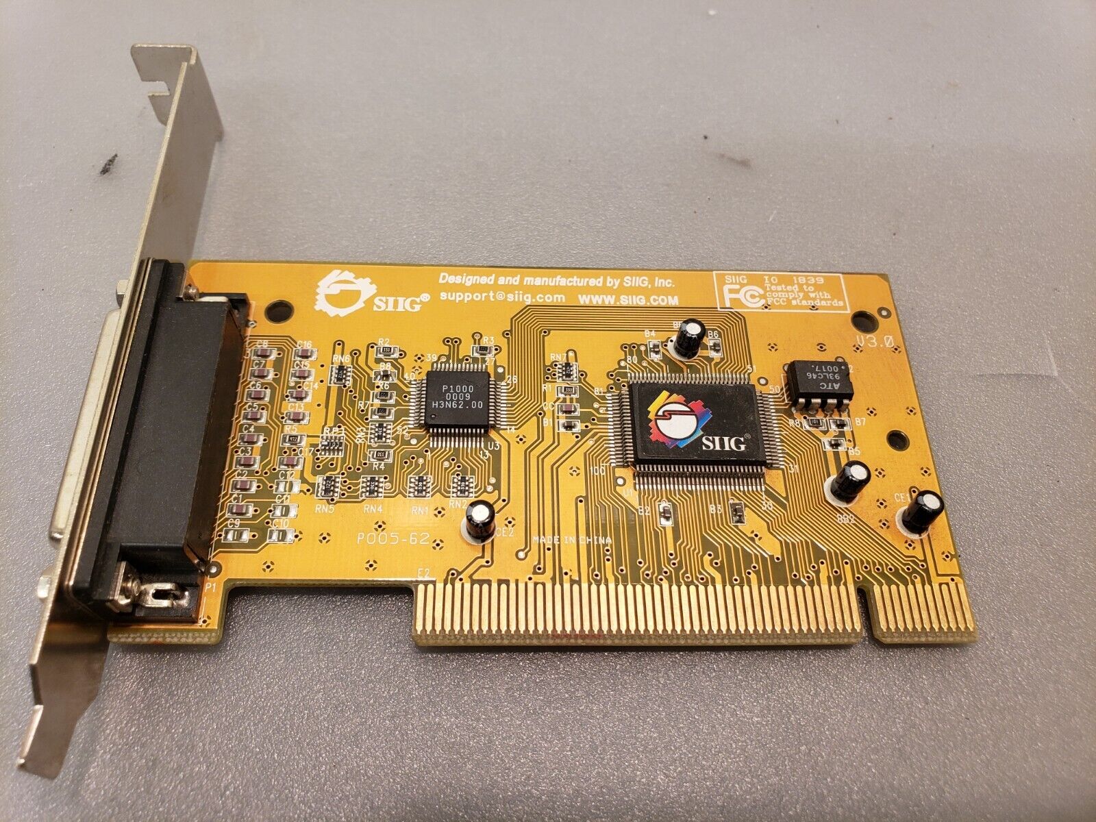 Vintage SIIG IO 1839 PCI I/O Controller Card Parallel Port P005-62 JJ-P00112