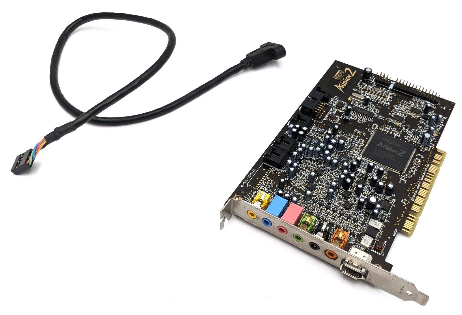 VTG Creative Sound Blaster Audigy 2 6.1 PCI Sound Card SB0240 w/ FireWire Cable