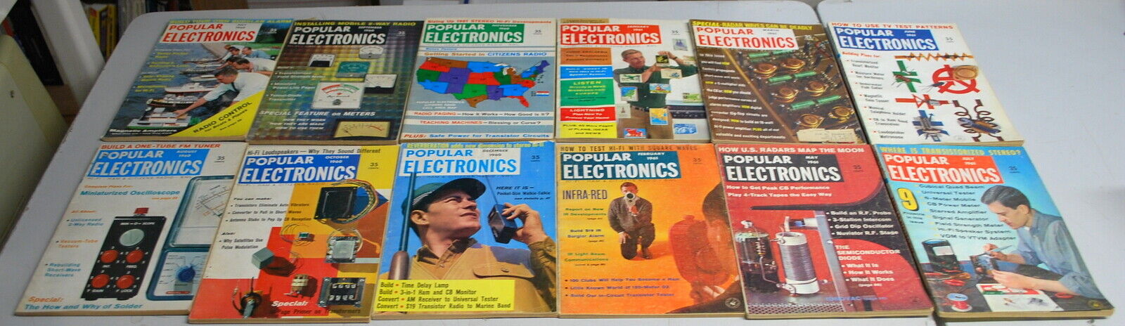 Rare Popular Electronics Magazine 12 Issues 1960-1961 Ships Worldwide 