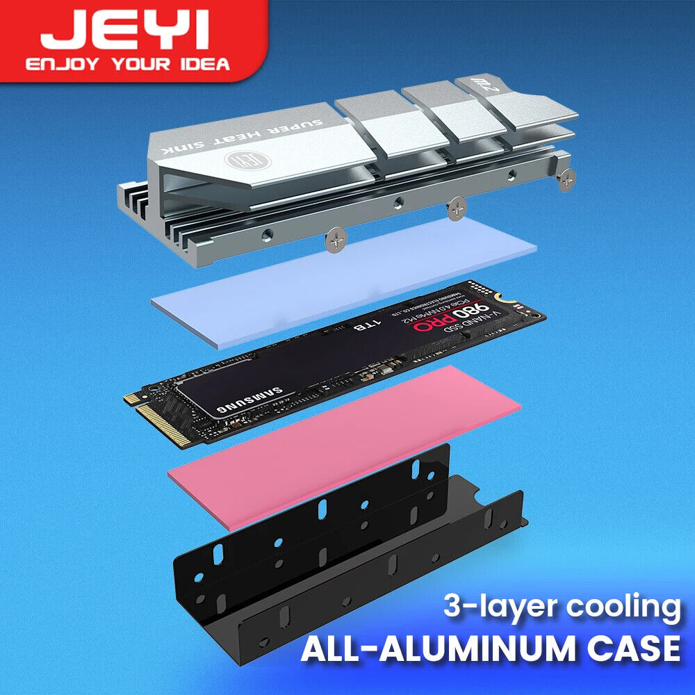 JEYI SSD Cooling M.2 Heatsink NVME Heat sink NGFF M.2 2280 Aluminum Cooler