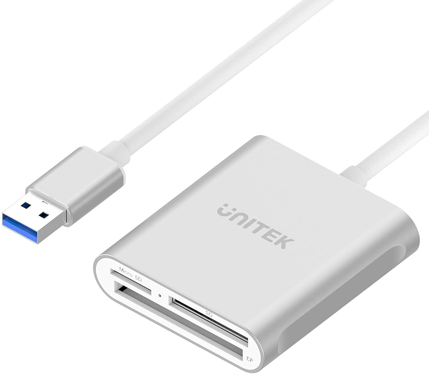 Unitek SD Card Reader USB 3.0 3 Port Memory Card Reader Writer Compact Flash for