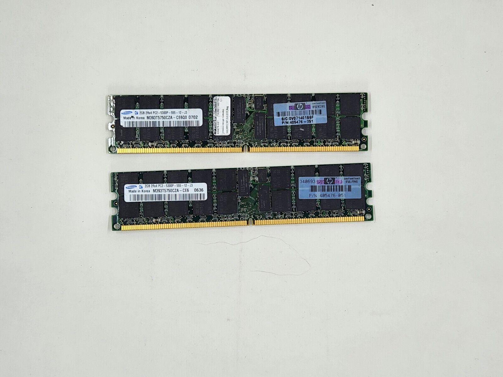 DDR2 RAM 6GB 2 x 2GB Samsung M393T5750CZA-CE6 240-Pin PC2-5300P + 2GB assorted