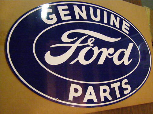 New Repro. Heavy Metal Ford Genuine Parts Dealership Sign