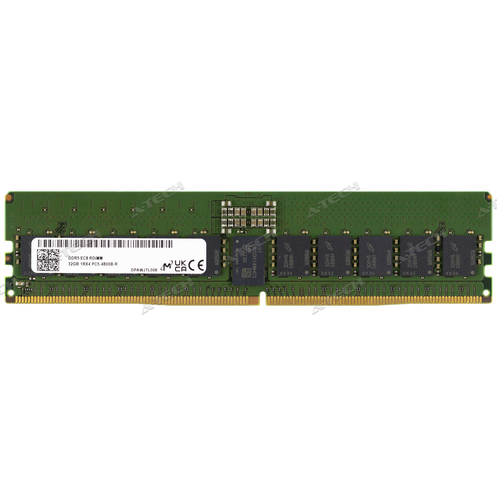 Micron 32GB 1Rx4 PC5-4800 EC8 RDIMM DDR5-38400 ECC Registered Server Memory RAM