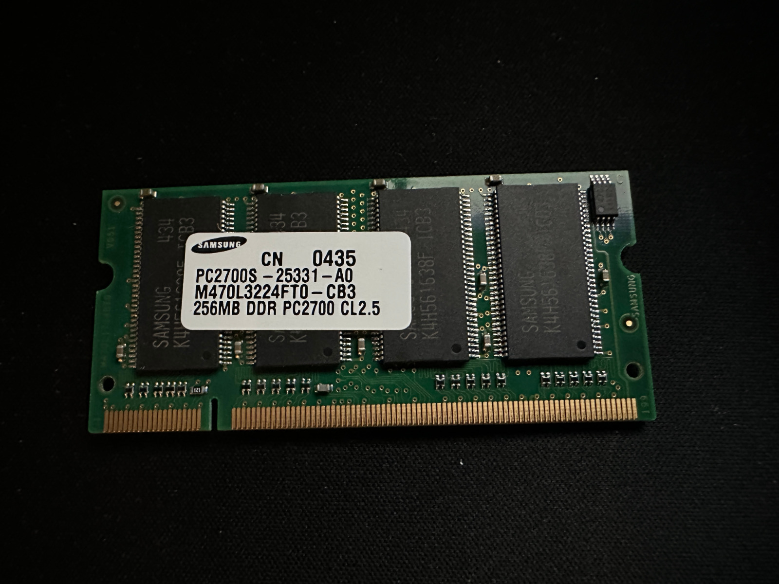 SAMSUNG 256MB DDR PC2700 CL2.5| PC2700S - 25331 - AO MEMORY