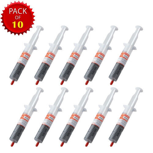 pack of 10pcs Thermal Paste 30g Compound Grease Syringe Silver CPU Chip Heatsink