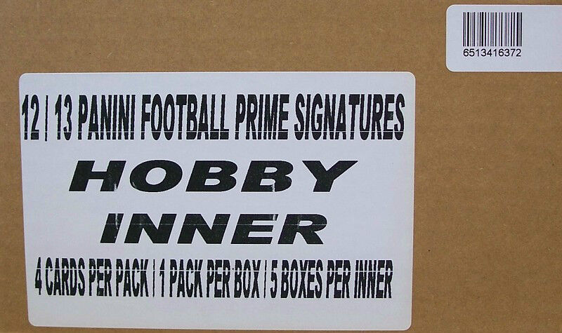 2012 Panini Prime Signatures Football Hobby 5-Box Case
