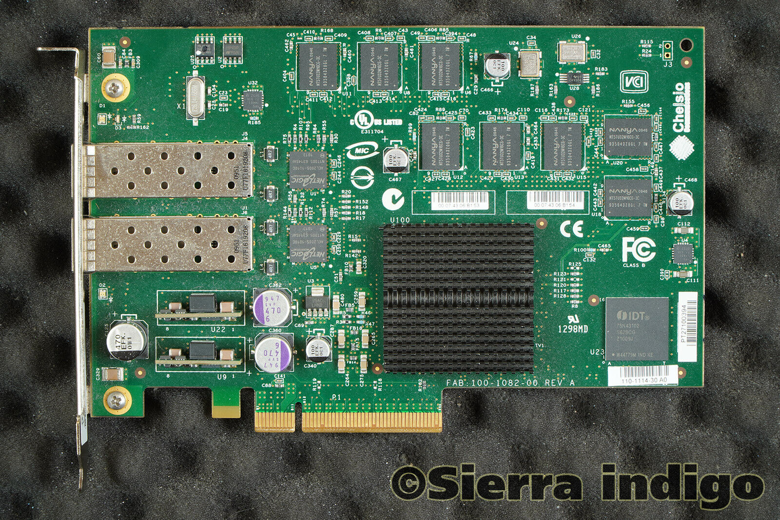 111-00603+A0 NetApp Chelsio 110-1114-30 PCIe Dual Port 10GbE SFP+ Card