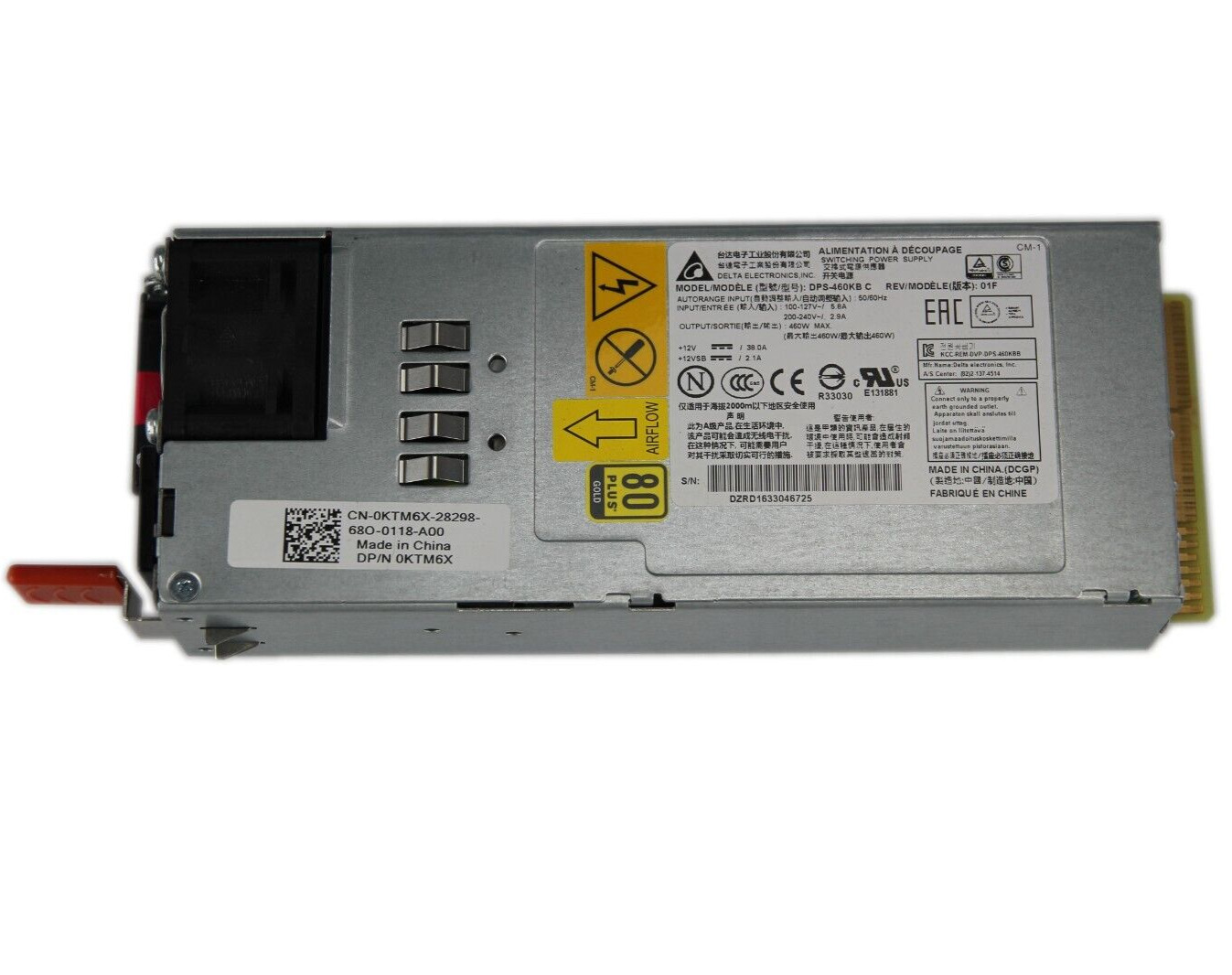Dell  PowerConnect N4000 N4064 S4128 S4048 460W Power Supply KTM6X