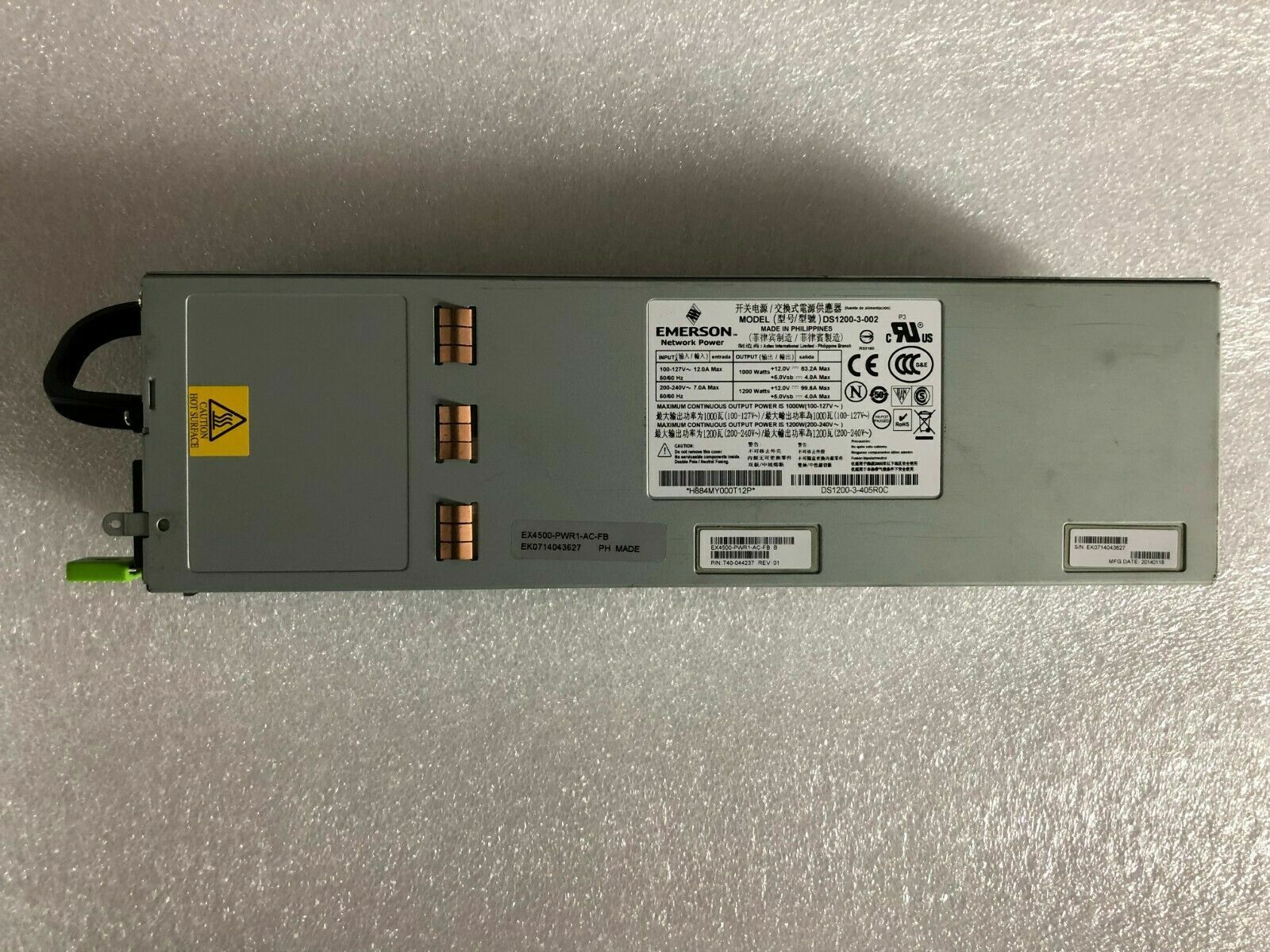 Juniper EX4500-PWR1-AC-FB Power Supply for EX4500 Tested and warranty