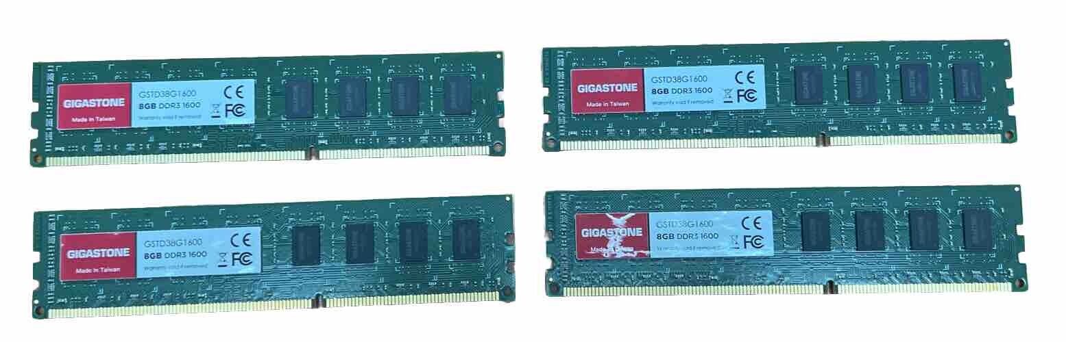 Gigastone Desktop RAM 32GB (4x8GB) DDR3 32GB DDR3-1600MHz Unbuffered Non ECC