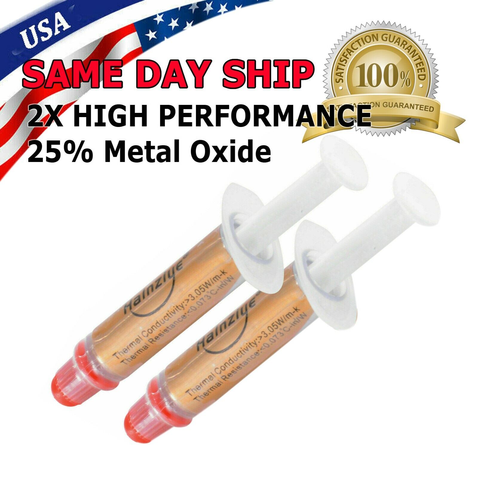 2X High Performance Silver Thermal Grease CPU Heatsink Compound Paste Syringe