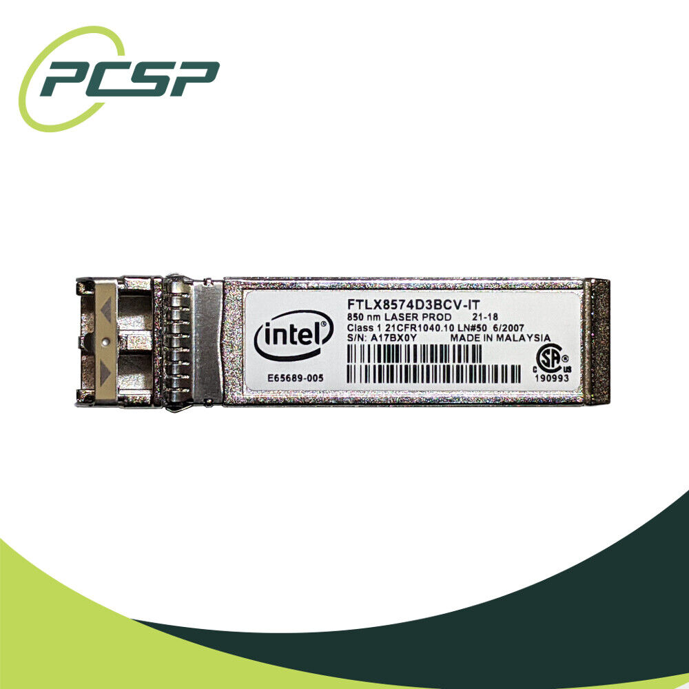 Lot of 4 Intel 10G SR SFP+ Transceiver 850nm FTLX8574D3BCV-IT Dell P/N XYD50