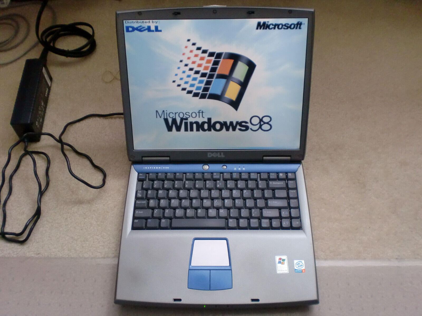 Vintage DELL Inspiron 5150 Laptop Windows 98 & XP Dual Boot, Gaming, Works Great
