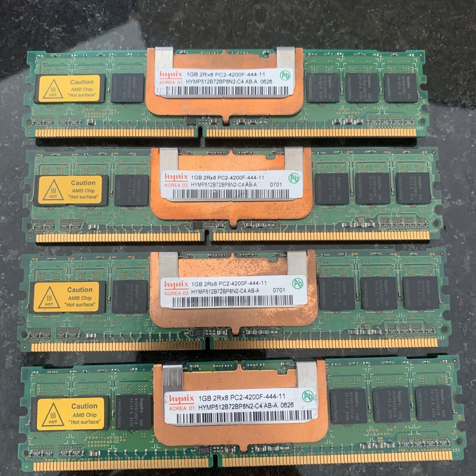 HYMP512B72BP8N2-C4 AB-A 1GB Server ECC RAM Memory DDR2 LOT OF 4