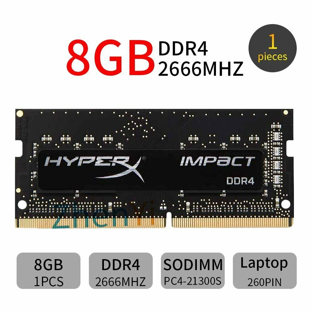 For HyperX Impact 32GB 16GB 8GB DDR4 2666MHz PC4-21300 CL15 Notebook Memory RAM