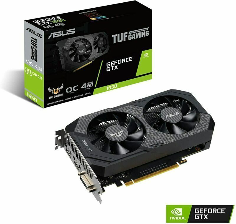 ASUS TUF NVIDIA GeForce GTX 1650 GPU OC Graphics Card TUF-GTX1650-O4GD6-P-GAMING