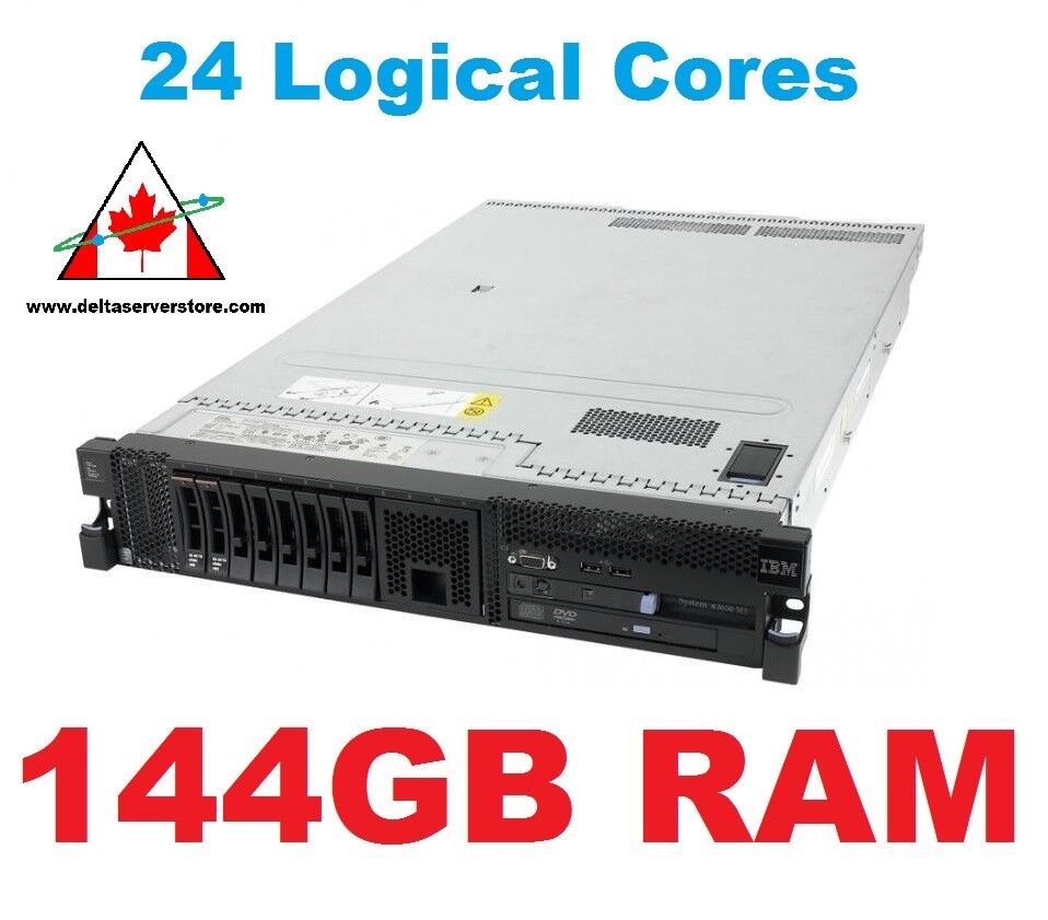 24 Logical Cores IBM M3 Server 2x HEX Core Xeon X5670 6 Core 2.93Ghz , 144GB 