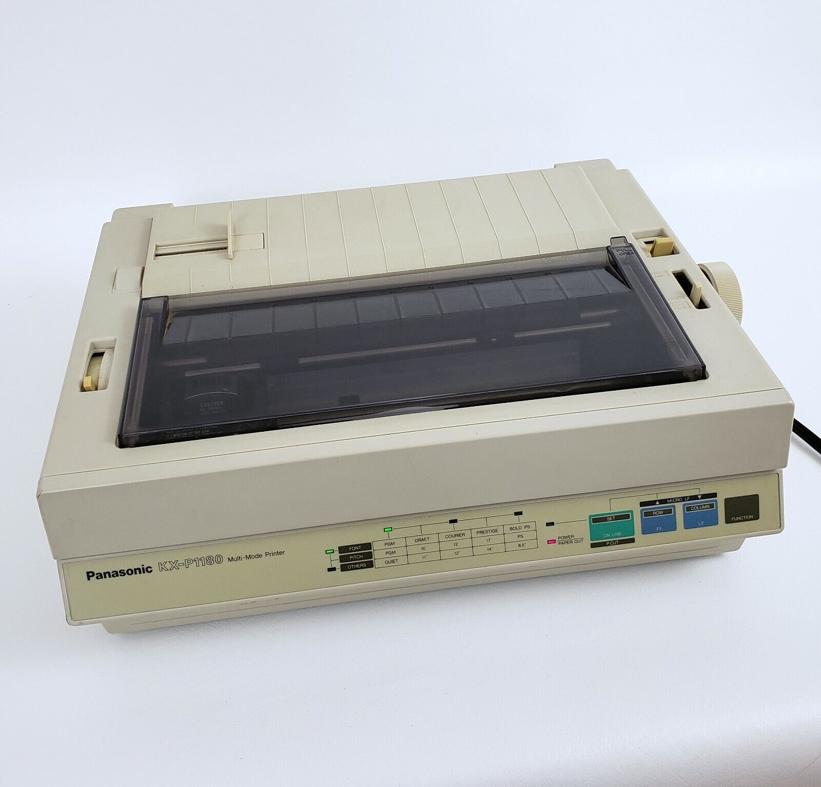 Vintage Panasonic Dot-Matrix Computer Printer KX-P1180 1989 Japan Powers On